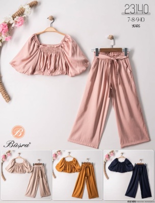 Комплект одежды для девочек BUSRA BEBE: футболка и брюки
